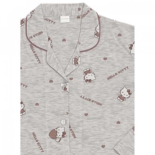 サンリオ 長袖パジャマ ハローキティ ナチュラル×M-L