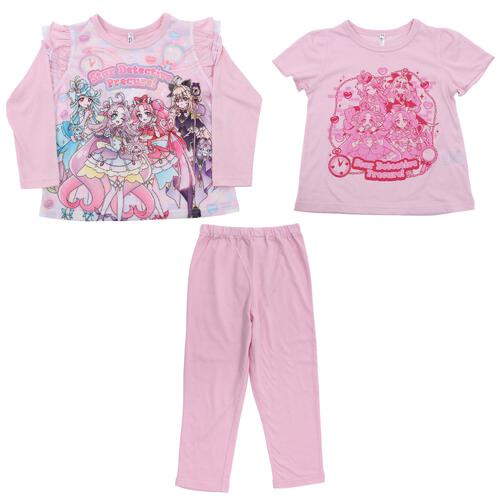 名探偵プリキュア 光る2トップスパジャマ ピンク&times;110cm  ベビーザらス限定