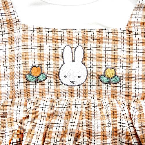 miffy ミッフィー 長袖ロンパース エプロン風 ミディアムベージュ×70cmベビーザらス限定