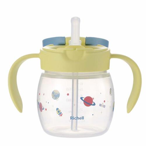 Richell リッチェル トライ もれないストローマグ ブルー（宇宙）