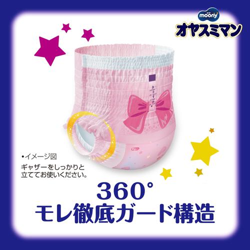 オヤスミマン 女の子 夜用パンツ オムツ ビッグ（13～28kg）22枚  