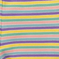 sophitica デイリーパンツ ボーダーリブレギンス サックス&times;95cm