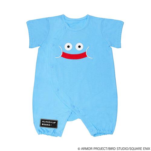 ドラクエベビー＆キッズ 半袖フィットオール キングスライム(ブルー×70-80cm)