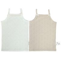 2枚組シンプルキャミソール肌着 ドット ホワイト&times;95cm ベビーザらス限定