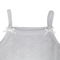 ２枚組シンプルキャミソール肌着 ドット パステルブルー&times;95cm