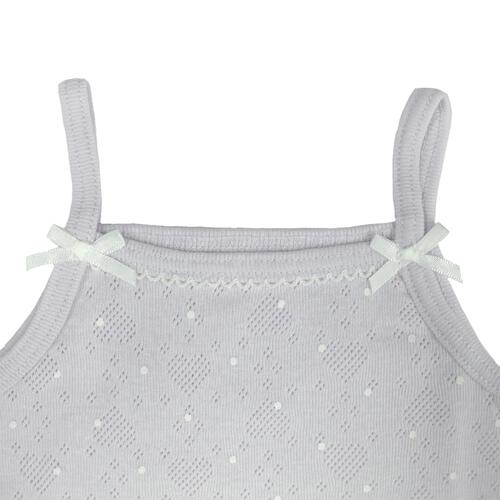 ２枚組シンプルキャミソール肌着 ドット パステルブルー&times;95cm