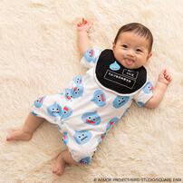 ドラクエベビー＆キッズ 半袖フィットオール スライムぴぴぴ(ブルー×70-80cm)