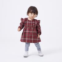POLO BCS レギンス付フリルロンパース レッド×70cm ベビーザらス限定