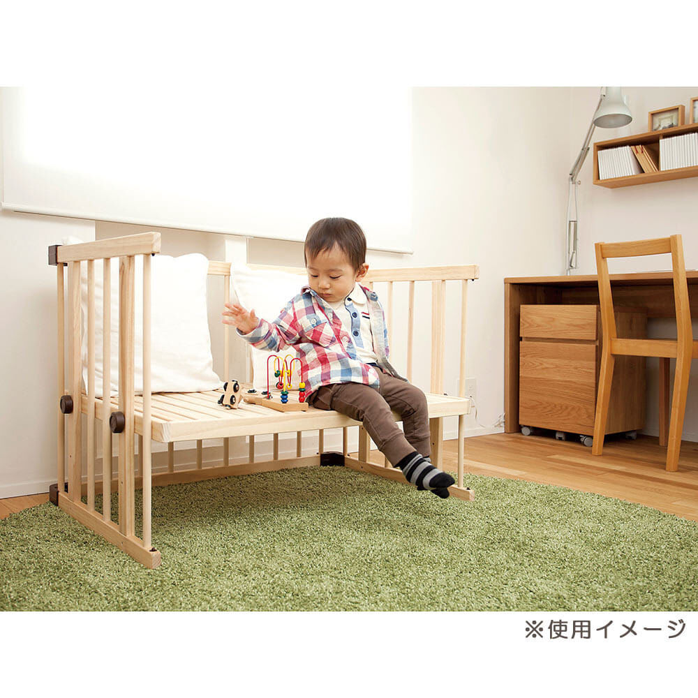 【8月まで】farskaファルスカミニジョイントベッド　未使用セーフティベルト付 8月まで】farskaファルスカミニジョイントベッド 未使用