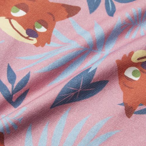 ディズニー ズートピア 半袖ボディスーツ 総柄 ニック グリーン&times;80cm