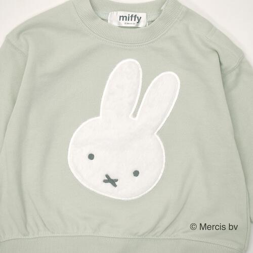 ミッフィーファーアップリケトレーナー ライトパステル×80cm ベビーザらス限定