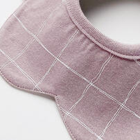 360度スタイ 2枚組 花×グラフチェック (ブラウン×フリー) ベビーザらス限定