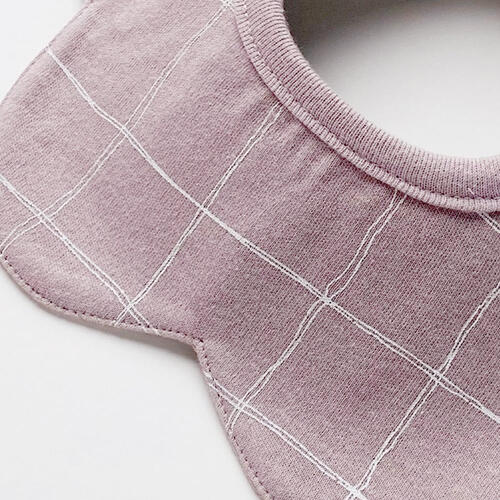 360度スタイ 2枚組 花×グラフチェック (ブラウン×フリー) ベビーザらス限定