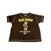 MLB クマ柄プリントＴシャツ パドレス ブラウン&times;100cm