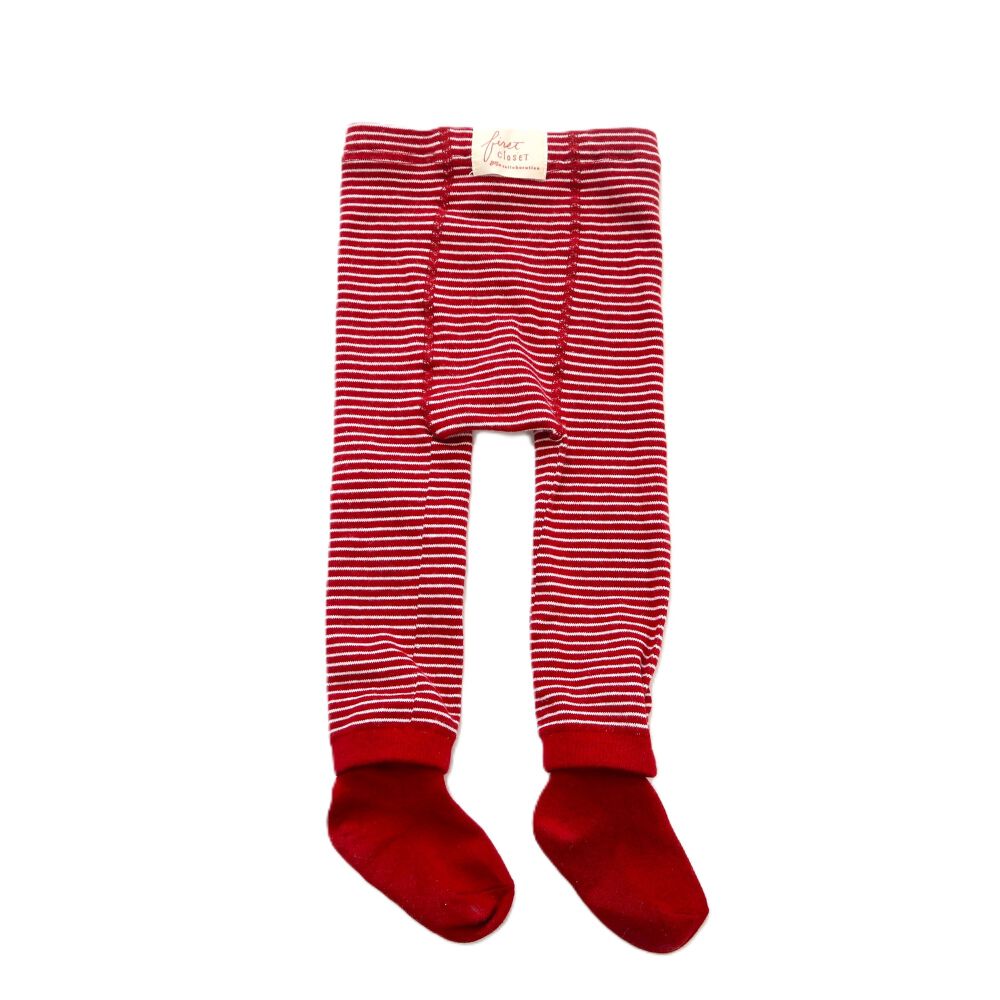 FirstCloset×mioさん】 足付きレギンス × ボアブルマ レッド×フリー