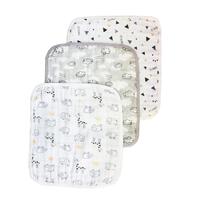 モスリンガーゼハンカチ 3枚組 アニマル×さんかく×雲 ベビーザらス限定