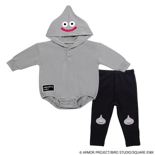 ドラクエベビー＆キッズ レギンス付きボディスーツ メタルスライム(グレー×約80cm) ベビーザらス限定