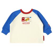 【TOMICA kie_158さんプロデュース】TOMICA トミカ 長袖トレーナー 前後着用デザイン ブルー×120cm