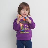 Disney ディズニー ズートピア 長袖デイリートレーナー 起毛 パープル×95cm ベビーザらス限定
