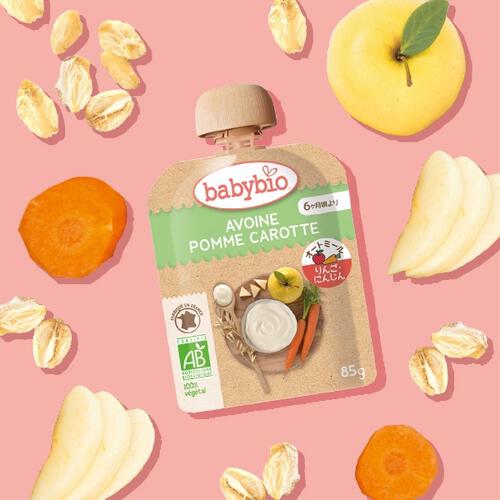 babybio ベビービオ ベビーオートミール 4種セット バナナ アップル・キャロット ストロベリー・バナナ ブルーベリー・バナナ【有機食材 ベビーオートミール 離乳食 ベビーフード】【6カ月～】