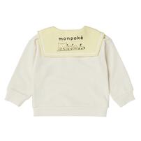 monpoke モンポケ トレーナー 衿付き ピカチュウ ナチュラル&times;90cm