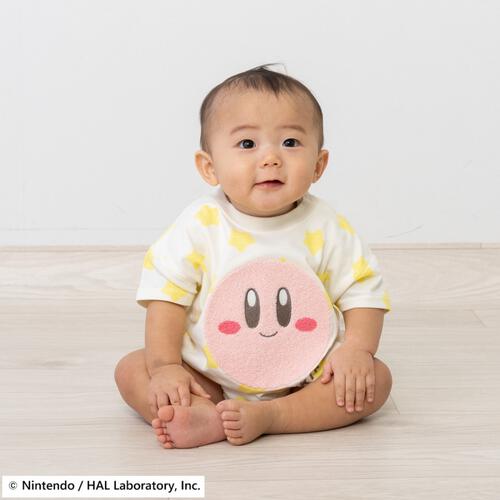 星のカービィ 半袖ボディースーツ カービィ さがら刺繍 イエロー&times;70cm ベビーザらス限定