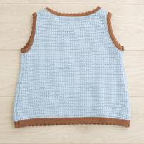 SNOOPY スヌーピー タンクトップ クロシェニット ライトブルー&times;90cm ベビーザらス限定
