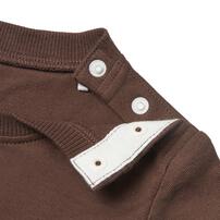 BUDDYLEE 半袖Ｔシャツ デニムニットロゴ ブラウン&times;80cm