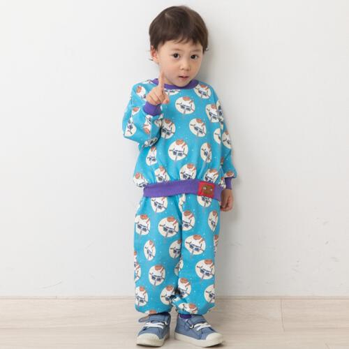 【Universal × chimajiro0730さん】 E.T. 総柄ロングパンツ パステルブルー×130cm