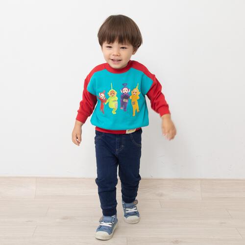 【お1人様1点限り】【テレタビーズ】袖配色トレーナー レッド×90cm