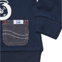 BUDDYLEE 長袖トレーナー ガーゼ裏毛 カブ ポケット付き ネイビー×90cm ベビーザらス限定