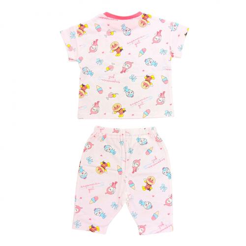 アンパンマン ドキンコキン総柄半袖パジャマ メッシュ ピンク&times;90cm