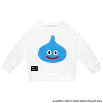 ドラクエベビー＆キッズ サガラ刺繍スウェットシャツ スライム(ホワイト×約90cm)