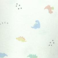 長袖ロンパース肌着 2枚組 スムス 恐竜 パステルブルー×80cm ベビーザらス限定