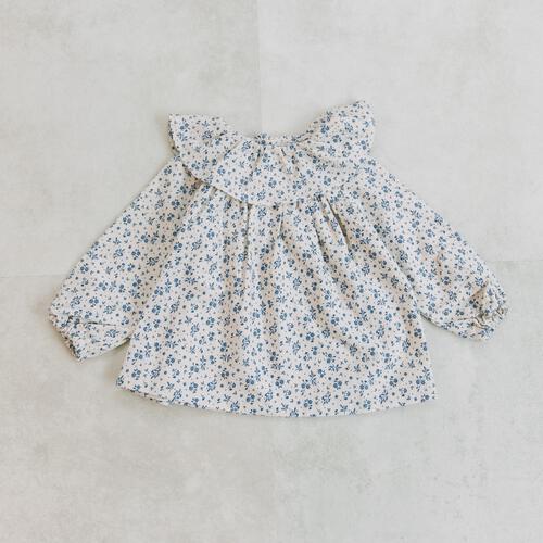 【FirstCloset&times;mioさん】フリル衿ブラウス オフホワイト&times;90cm