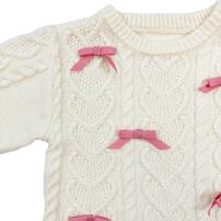 sophitica リボンニットプルオーバー オフホワイト×80cm