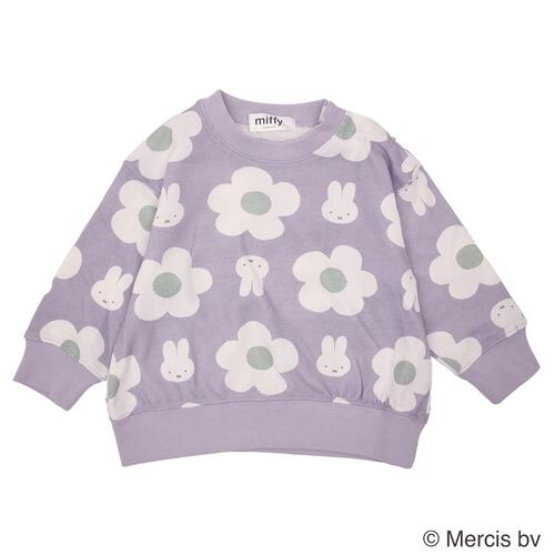 ミッフィーソウガラプリントトレーナー ラベンダー×95cm ベビーザらス限定