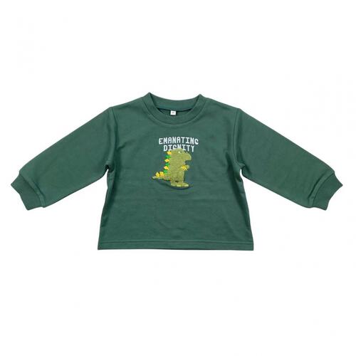 ベビーザらス限定　sophitica サガラ刺繍 デイリートップス キョウリュウ(カーキ×90cm)