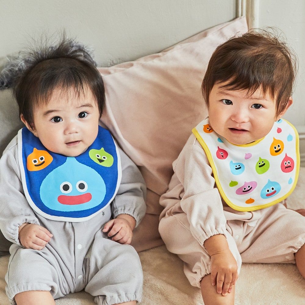 ドラクエベビー＆キッズ スタイ2枚組 スライムぴぴぴ(ブルー×フリー