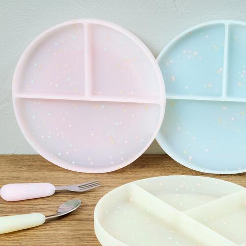 dear BABY ディアベビー ベビーお食事プレート 仕切りあり (ブルーバブル) ベビーザらス限定