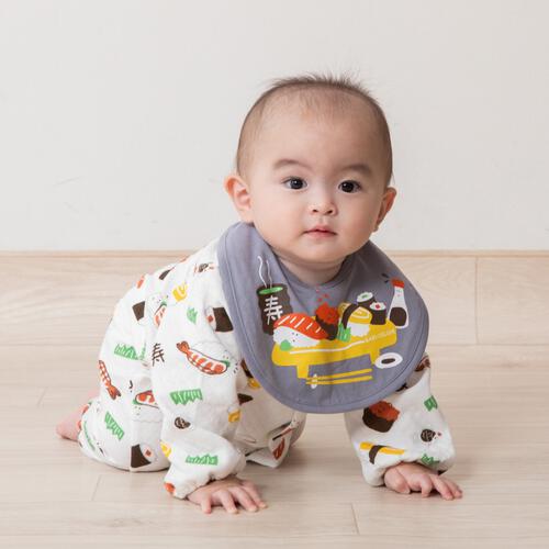 長袖ロンパス スタイツキ ニットキルト お寿司 ネイビー×70-80cm ベビーザらス限定