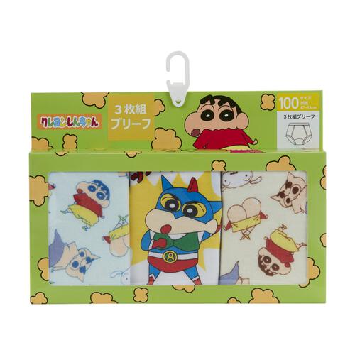 クレヨンしんちゃん 3枚組ブリーフ 総柄&times;ワンポイント ブルー&times;110cm ベビーザらス限定