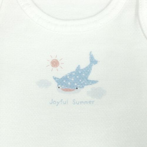 2枚組涼感袖なしシャツ肌着 海の生き物 ホワイト&times;80cm ベビーザらス限定