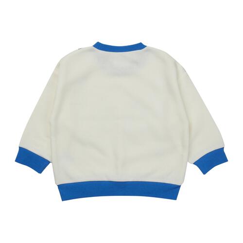 THOMAS トーマス 長袖デイリートレーナー 起毛 サスペンダー風 ホワイト×95cm