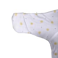 新生児肌着 コンビ肌着 ２枚組 ヒヨコ×街柄 ホワイト×50-70cm