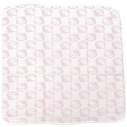 SANRIO サンリオ 多重織ガーゼおくるみ キティ レッド&times;ﾌﾘｰ  ベビーザらス限定