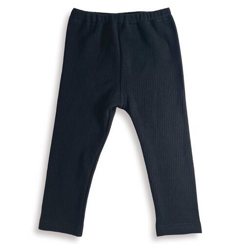 COJIKA 10分丈デイリーパンツ 裏シャギー テレコ無地 ブラック&times;80cm ベビーザらス限定