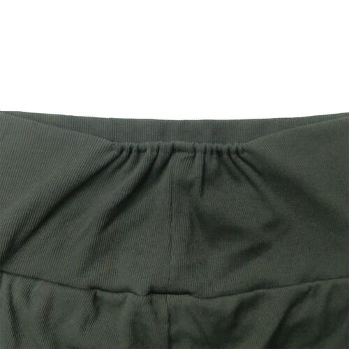 マタニティパンツ レギンス ストレッチテレコ 脇ライン チャコール×L