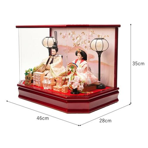 【雛人形】ケース飾り 親王飾り「流水桜アクリル」（322927）ひな人形 ひな祭り お雛様 おしゃれ トイザらス・ベビーザらス限定【メーカー直送】