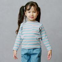 sophitica ワッフル長袖 デイリーTシャツ サックス&times;80cm